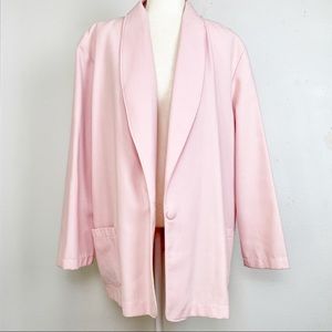 VTG 80’s Pastel Pink Oversized Blazer Jacket 2XL